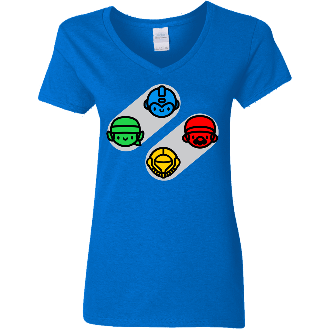 T-Shirts Royal / S SNES Women's V-Neck T-Shirt