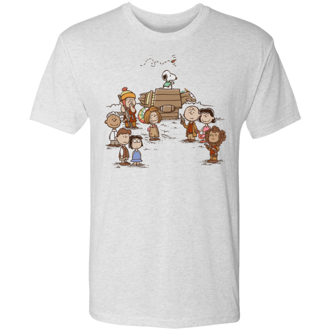 T-Shirts Heather White / S Snoopy Firefly Men's Triblend T-Shirt