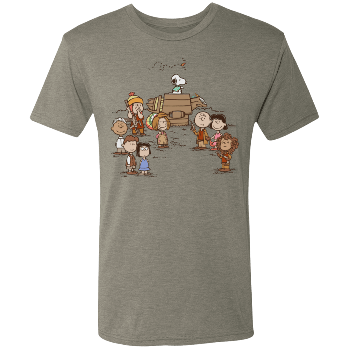 T-Shirts Venetian Grey / S Snoopy Firefly Men's Triblend T-Shirt