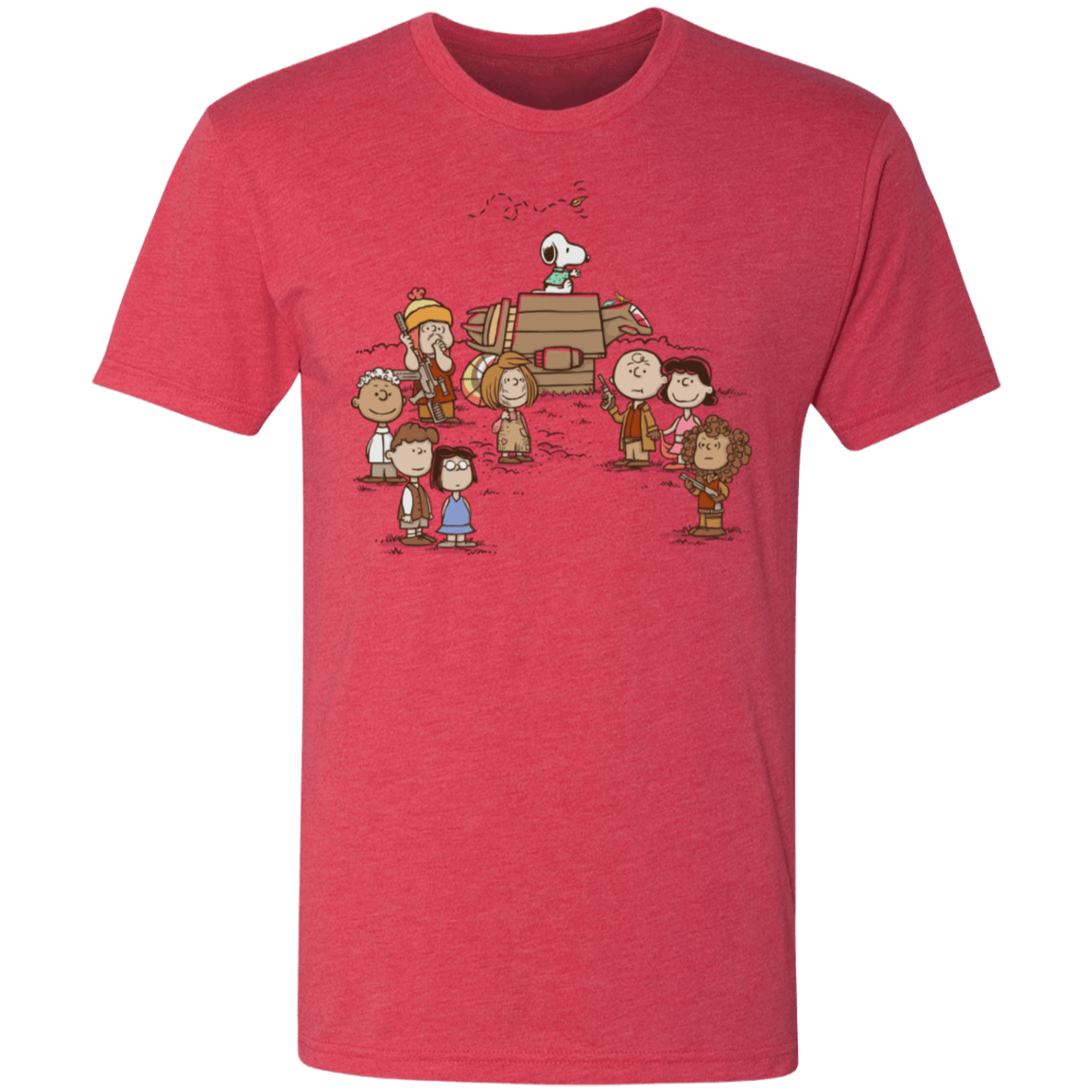 T-Shirts Vintage Red / S Snoopy Firefly Men's Triblend T-Shirt