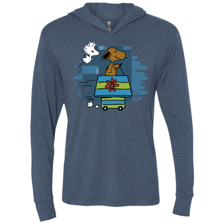 T-Shirts Indigo / X-Small Snoopydoo Triblend Long Sleeve Hoodie Tee