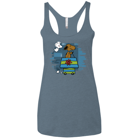 T-Shirts Indigo / X-Small Snoopydoo Women's Triblend Racerback Tank