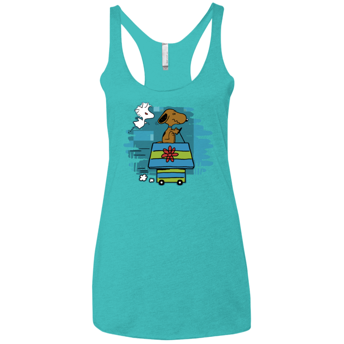 T-Shirts Tahiti Blue / X-Small Snoopydoo Women's Triblend Racerback Tank