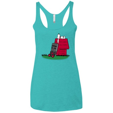 T-Shirts Tahiti Blue / X-Small SNOOPYTHON Women's Triblend Racerback Tank