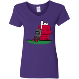 T-Shirts Purple / S SNOOPYTHON Women's V-Neck T-Shirt