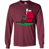 T-Shirts Maroon / YS SNOOPYTHON Youth Long Sleeve T-Shirt