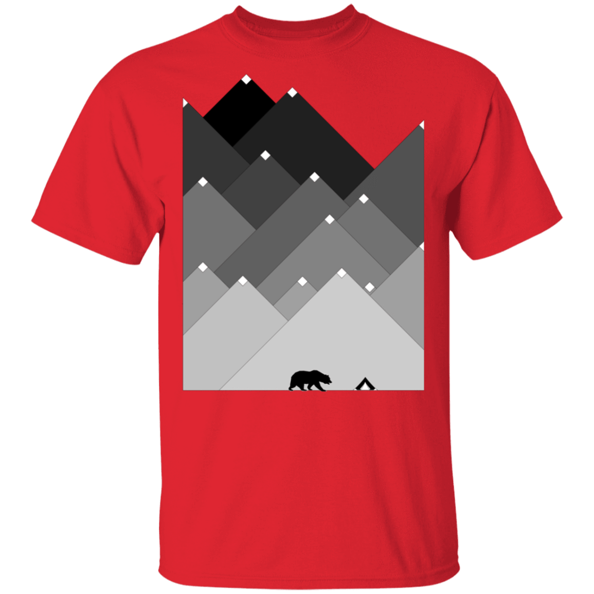 T-Shirts Red / S Snow Cap Bear Mountain T-Shirt