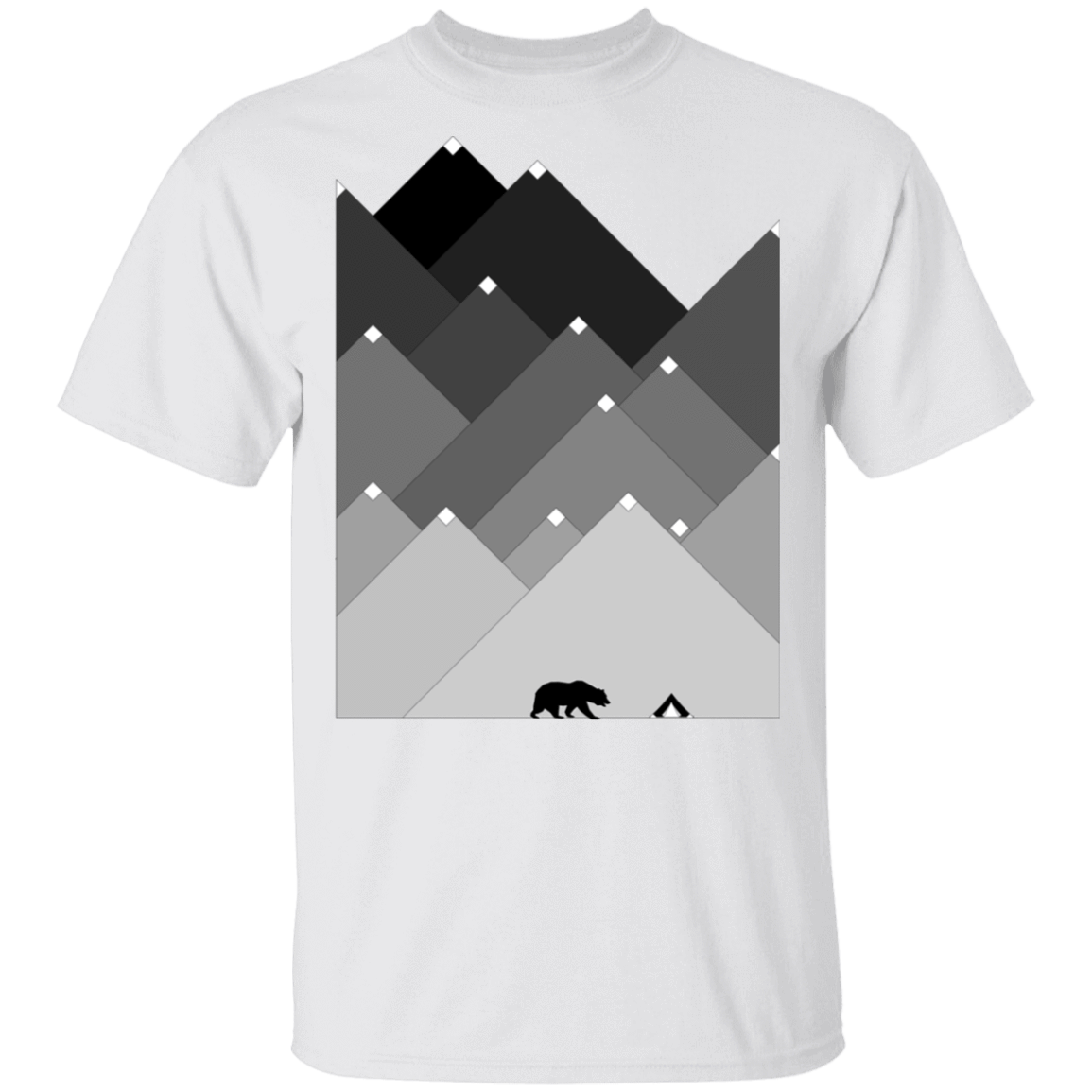 T-Shirts White / S Snow Cap Bear Mountain T-Shirt