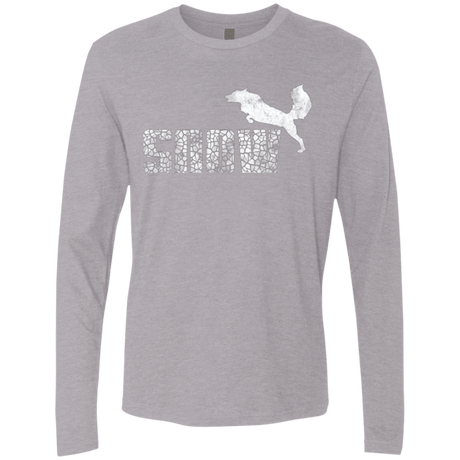 T-Shirts Heather Grey / Small Snow Men's Premium Long Sleeve