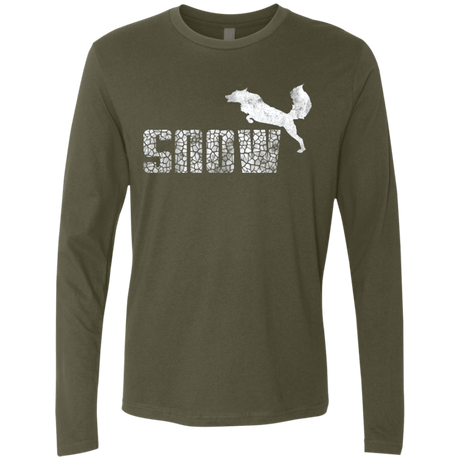 T-Shirts Military Green / Small Snow Men's Premium Long Sleeve