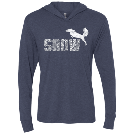 T-Shirts Vintage Navy / X-Small Snow Triblend Long Sleeve Hoodie Tee