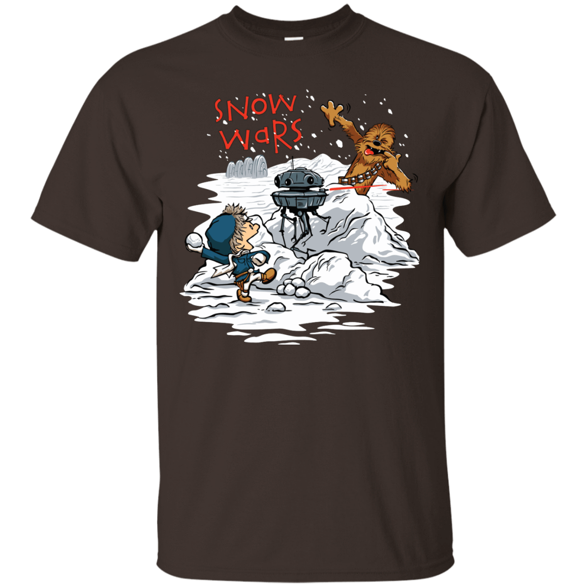 T-Shirts Dark Chocolate / Small Snow Wars T-Shirt