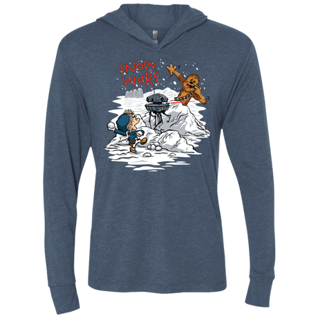T-Shirts Indigo / X-Small Snow Wars Triblend Long Sleeve Hoodie Tee