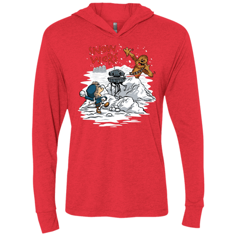 T-Shirts Vintage Red / X-Small Snow Wars Triblend Long Sleeve Hoodie Tee