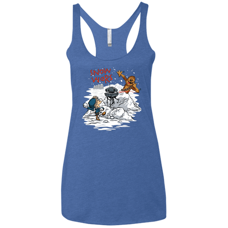 T-Shirts Vintage Royal / X-Small Snow Wars Women's Triblend Racerback Tank