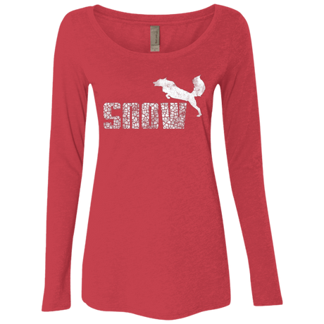 T-Shirts Vintage Red / Small Snow Women's Triblend Long Sleeve Shirt