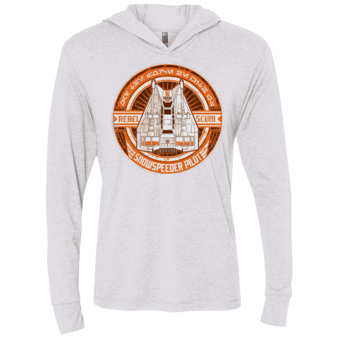 T-Shirts Heather White / X-Small Snowspeeder Scum Triblend Long Sleeve Hoodie Tee