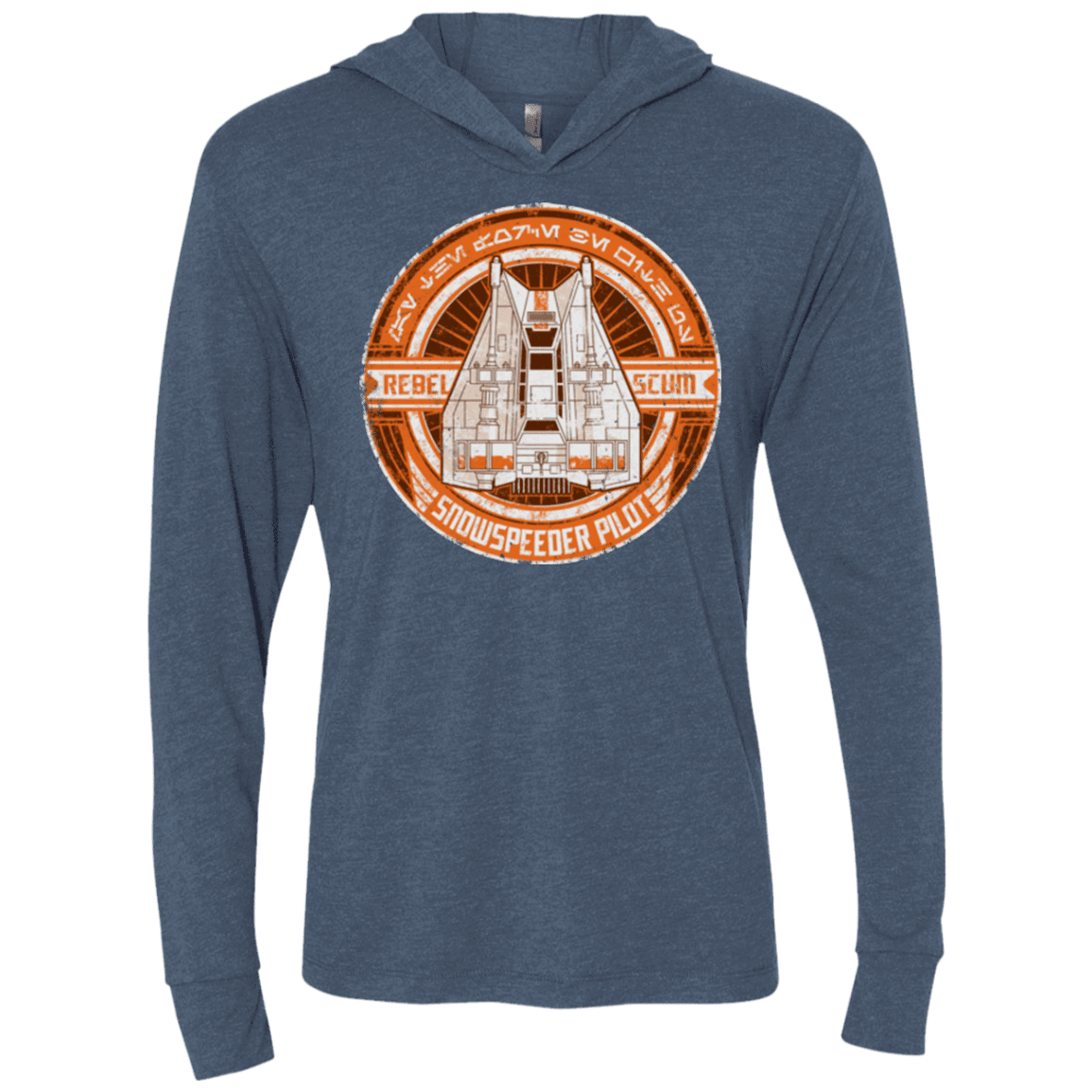 T-Shirts Indigo / X-Small Snowspeeder Scum Triblend Long Sleeve Hoodie Tee