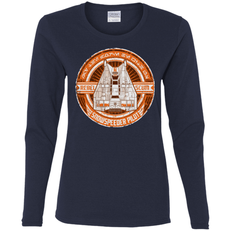T-Shirts Navy / S Snowspeeder Scum Women's Long Sleeve T-Shirt