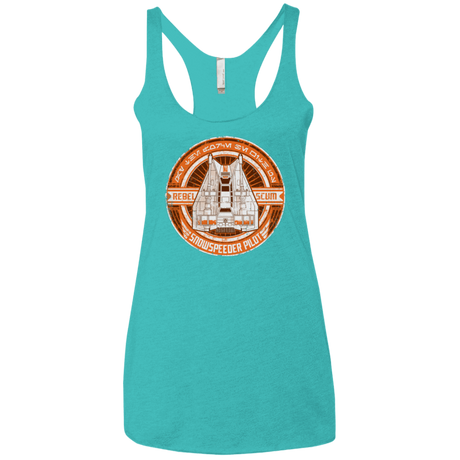 T-Shirts Tahiti Blue / X-Small Snowspeeder Scum Women's Triblend Racerback Tank
