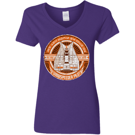 T-Shirts Purple / S Snowspeeder Scum Women's V-Neck T-Shirt