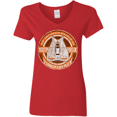 T-Shirts Red / S Snowspeeder Scum Women's V-Neck T-Shirt