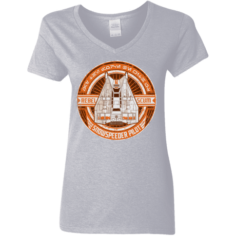 T-Shirts Sport Grey / S Snowspeeder Scum Women's V-Neck T-Shirt