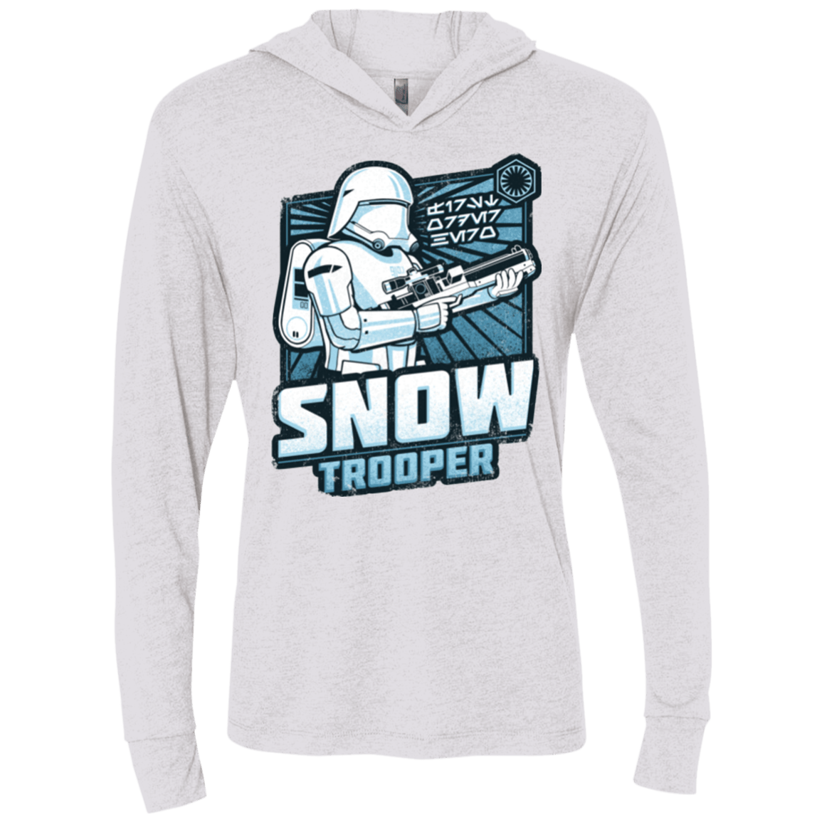 T-Shirts Heather White / X-Small Snowtrooper Triblend Long Sleeve Hoodie Tee
