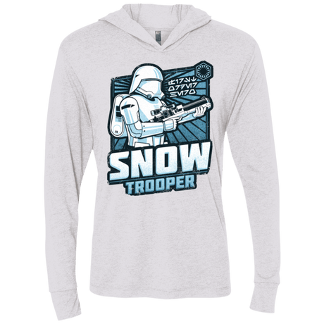 T-Shirts Heather White / X-Small Snowtrooper Triblend Long Sleeve Hoodie Tee