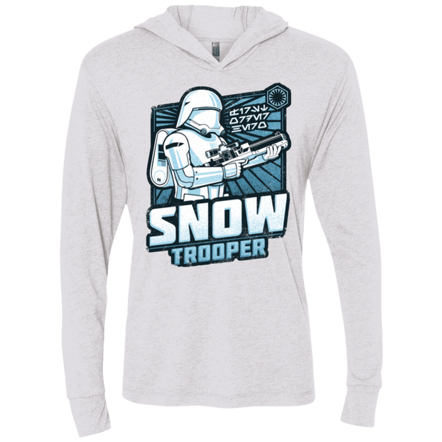 T-Shirts Heather White / X-Small Snowtrooper Triblend Long Sleeve Hoodie Tee