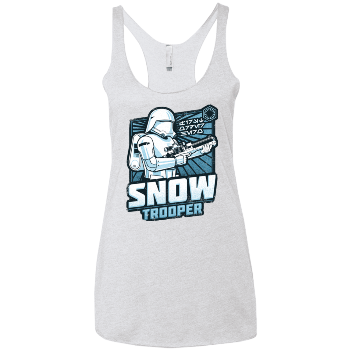 T-Shirts Heather White / X-Small Snowtrooper Women's Triblend Racerback Tank