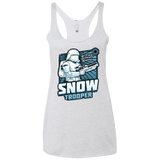 T-Shirts Heather White / X-Small Snowtrooper Women's Triblend Racerback Tank