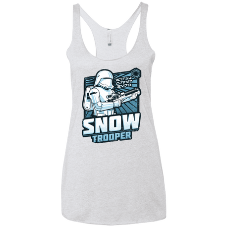 T-Shirts Heather White / X-Small Snowtrooper Women's Triblend Racerback Tank