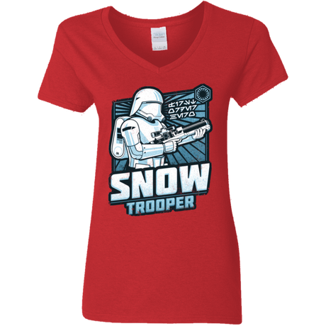 T-Shirts Red / S Snowtrooper Women's V-Neck T-Shirt