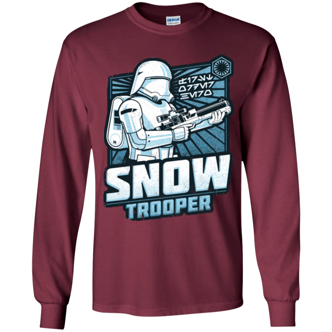 T-Shirts Maroon / YS Snowtrooper Youth Long Sleeve T-Shirt