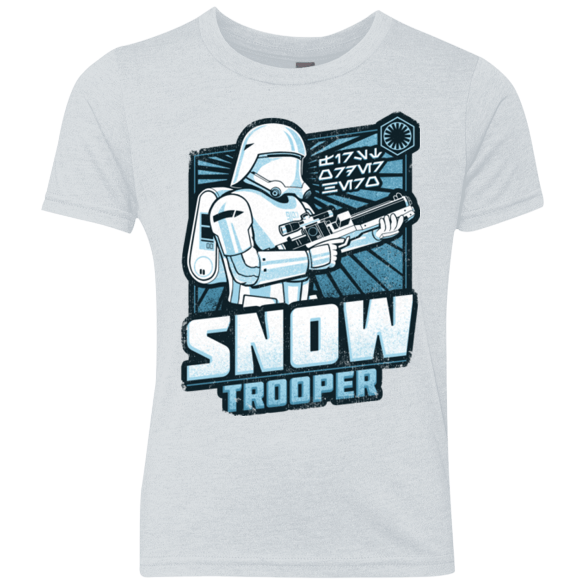 T-Shirts Heather White / YXS Snowtrooper Youth Triblend T-Shirt