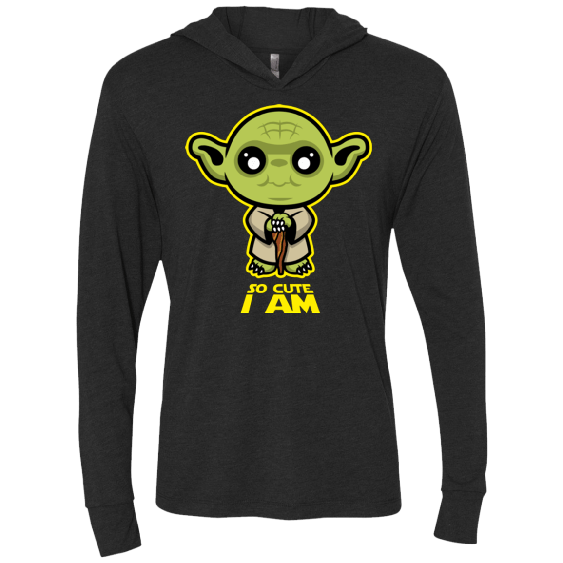 T-Shirts Vintage Black / X-Small So Cute I Am Triblend Long Sleeve Hoodie Tee