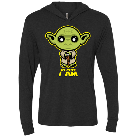 T-Shirts Vintage Black / X-Small So Cute I Am Triblend Long Sleeve Hoodie Tee