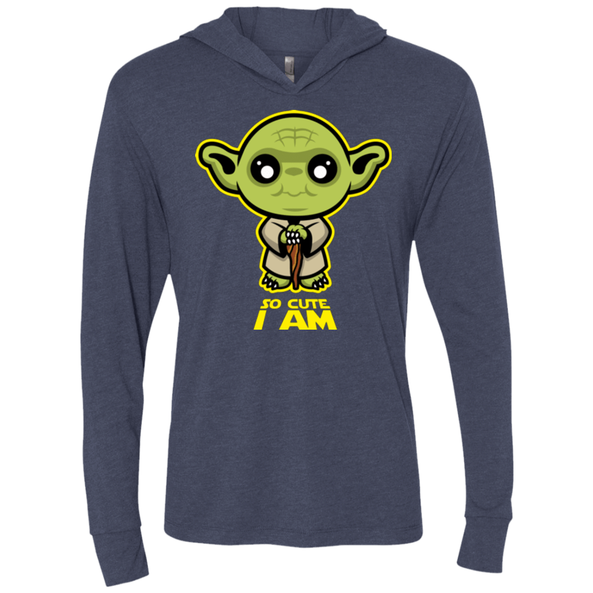 T-Shirts Vintage Navy / X-Small So Cute I Am Triblend Long Sleeve Hoodie Tee