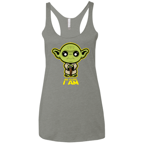 T-Shirts Venetian Grey / X-Small So Cute I Am Women's Triblend Racerback Tank