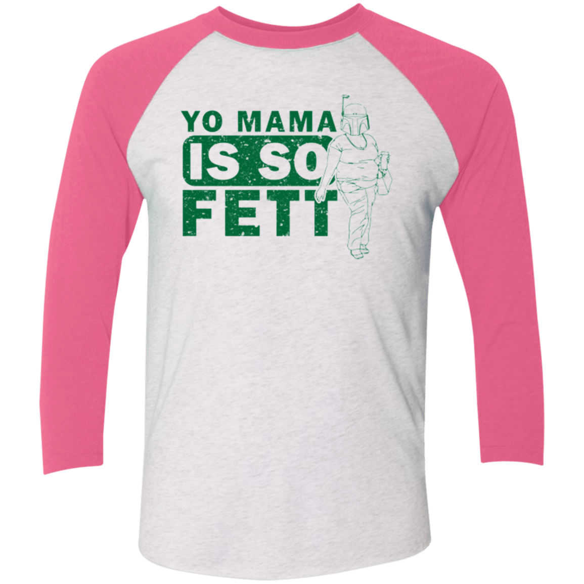 T-Shirts Heather White/Vintage Pink / X-Small So Fett Triblend 3/4 Sleeve