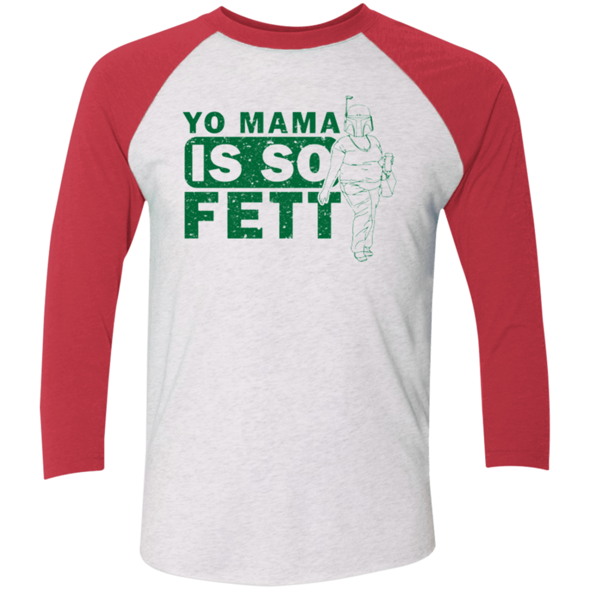 T-Shirts Heather White/Vintage Red / X-Small So Fett Triblend 3/4 Sleeve