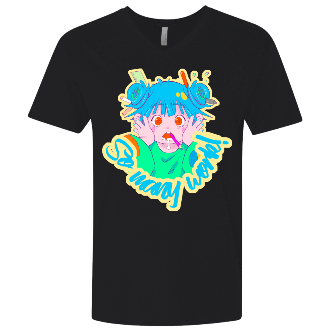 T-Shirts Black / X-Small So many work! Men's Premium V-Neck