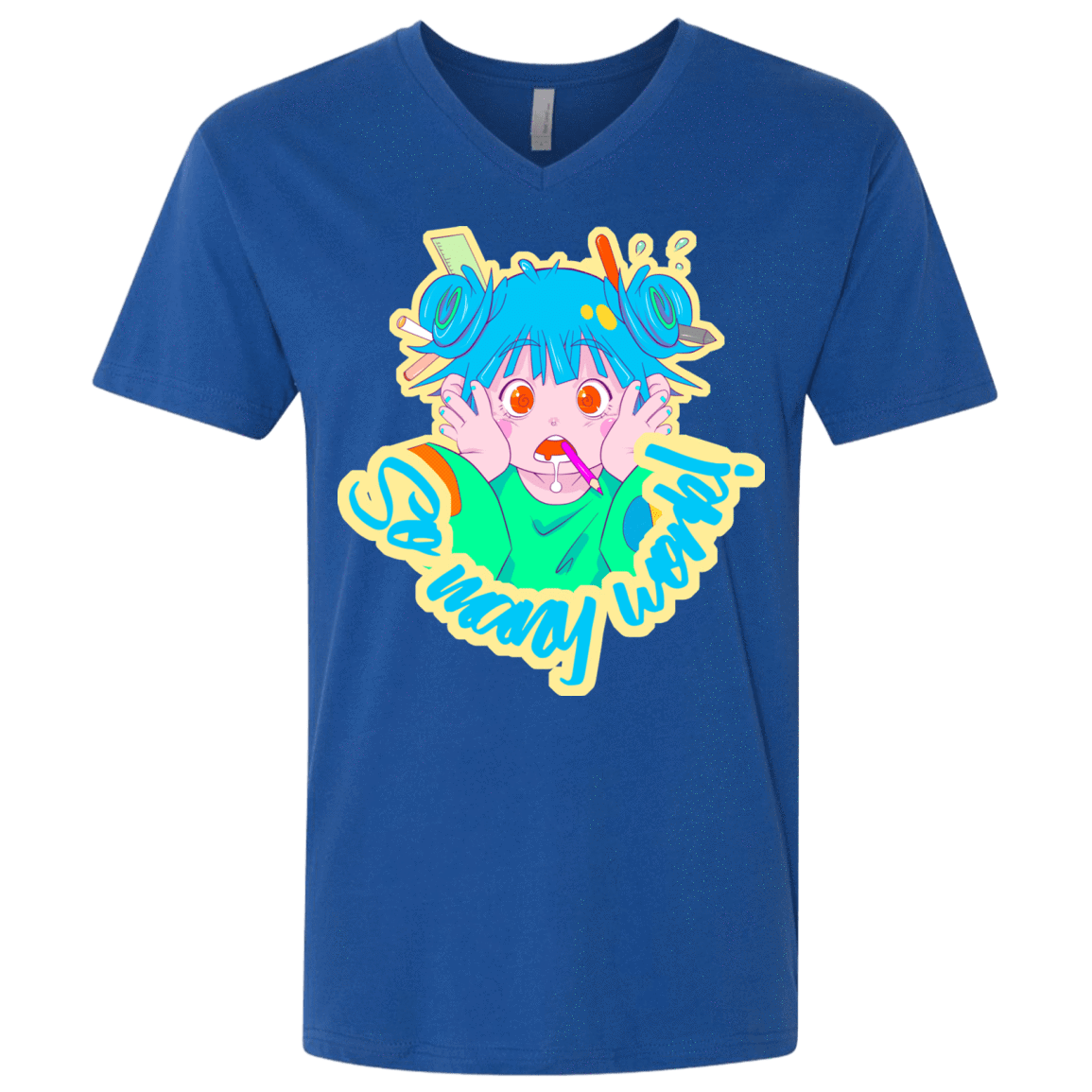 T-Shirts Royal / X-Small So many work! Men's Premium V-Neck