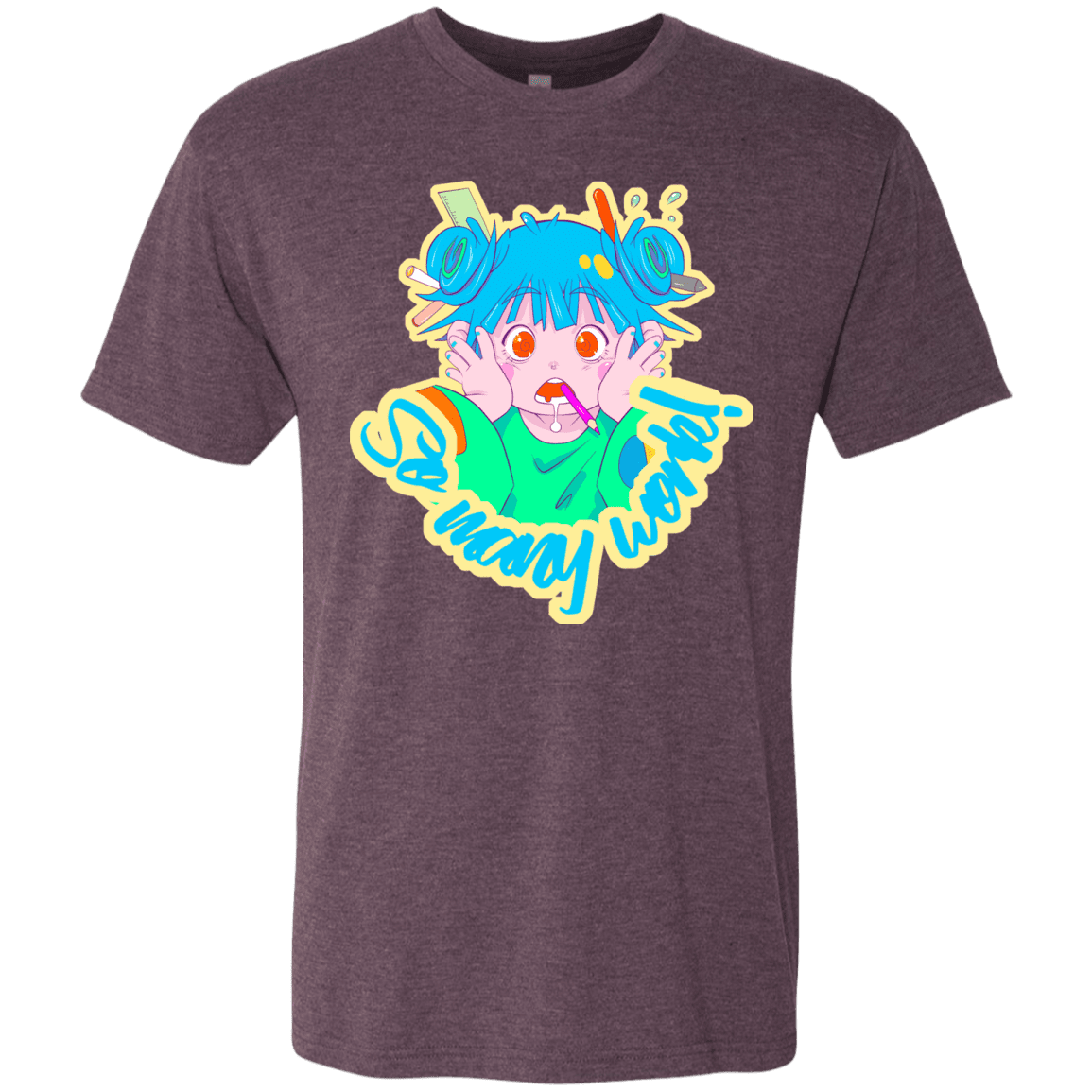 T-Shirts Vintage Purple / S So many work! Men's Triblend T-Shirt