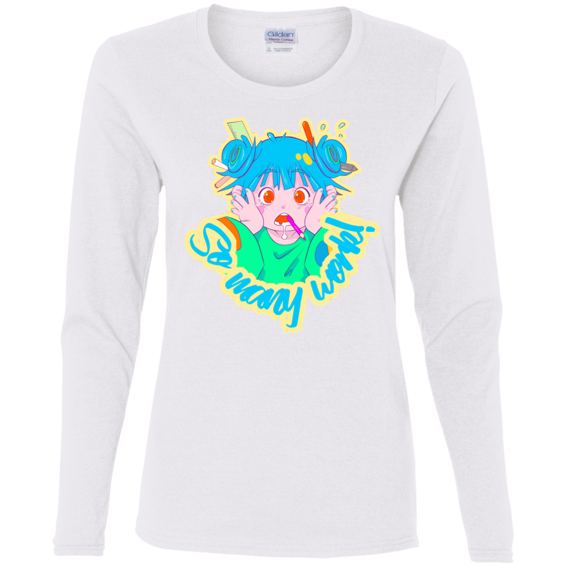 T-Shirts White / S So many work! Women's Long Sleeve T-Shirt
