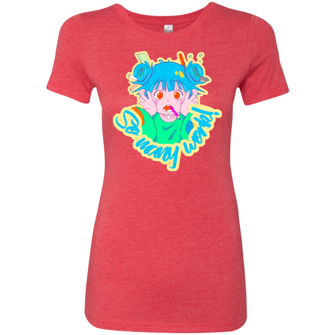 T-Shirts Vintage Red / S So many work! Women's Triblend T-Shirt