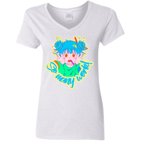 T-Shirts White / S So many work! Women's V-Neck T-Shirt