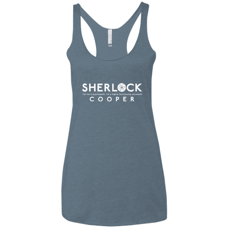 T-Shirts Indigo / X-Small Sociopaths Women's Triblend Racerback Tank