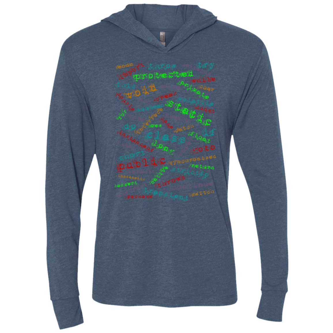 T-Shirts Indigo / X-Small Software Artist Triblend Long Sleeve Hoodie Tee